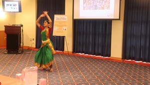 Performer Yogitha Rajkumar with Kalaanjali Dance Company of School of Classical Indian Dance performs at 2023 Fort McCoy Asian-American Pacific-Islander Month observance, Part III