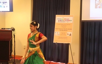 Performer Yogitha Rajkumar with Kalaanjali Dance Company of School of Classical Indian Dance performs at 2023 Fort McCoy Asian-American Pacific-Islander Month observance, Part IV