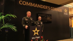 Maj. Gen. Gibson and Command Sgt. Maj. Hart, Commander's Corner LANPAC 2023