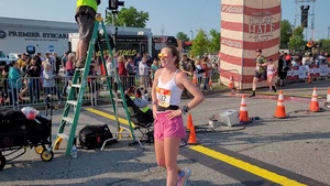 Post-race interview with Devil Dog Double 1st place female runner