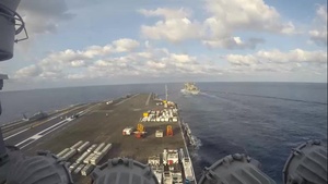 USS George H.W. Bush (CVN 77) Ordnance Transfer Timelapse