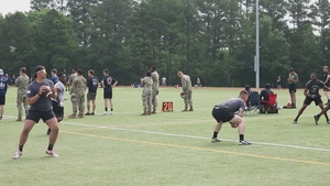 Paratroopers engage in sports during AAW23 - Flag Football and Soccer