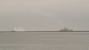 USS Cincinnati (LCS-20) Pulls Into Port of Los Angeles