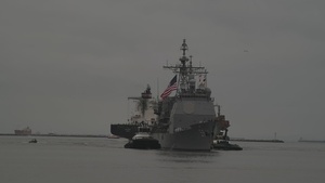 USS Princeton (CG-59) pulls into Port of Los Angeles
