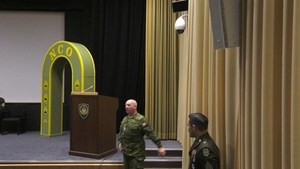 Allied Forces North Battalion, United States Army NATO Brigade, NCO induction ceremony, Montgomery auditorium, SHAPE, BE, May 19, 2023