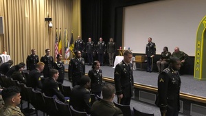 Allied Forces North Battalion, United States Army NATO Brigade, NCO induction ceremony, Montgomery auditorium, SHAPE, BE, May 19, 2023