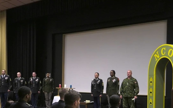 Allied Forces North Battalion, United States Army NATO Brigade, NCO induction ceremony, Montgomery auditorium, SHAPE, BE, May 19, 2023