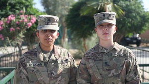 248th Army Birthday Greeting - Staff Sgt. Meryem Noucair and Spc. Karla Maldonado-Alvaro