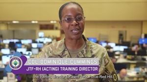 Joint Task Force-Red Hill (JTF-RH) Training Director explains the role of the training department in the safe and expeditious defueling of the RHBFSF