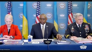 Austin Speaks at Ukraine Defense Meeting