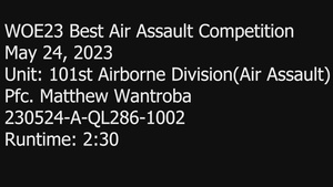 Week of the Eagle 2023 Best Air Assault Competition