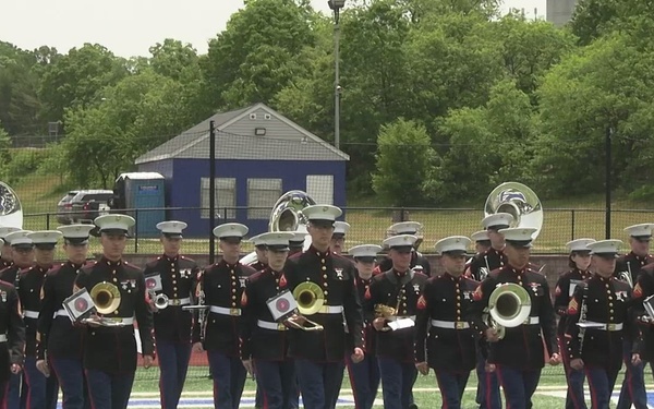 Quantico Marine Band performs at Hauppauge High School in Long Island, New York