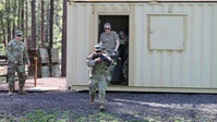 U.S. Army Reserve Command Sgt. Maj. Russell Price congratulates Soldiers during the 2023 335th Signal Command (Theater) Best Warrior Competition