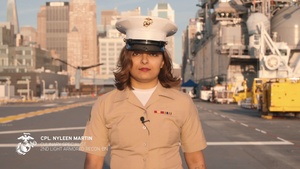 Cpl. Nyleen Martin Sings "God Bless America"