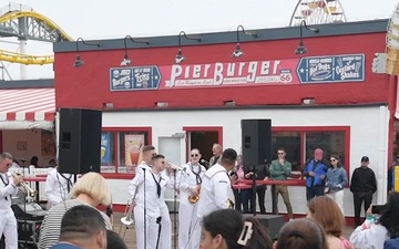 Navy Band Southwest performs at Santa Monica Pier