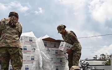 Team Andersen and FEMA distribute typhoon relief supplies to the villages of Guam