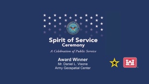Mr. Daniel L. Visone Receives DoD Spirit of Service Award