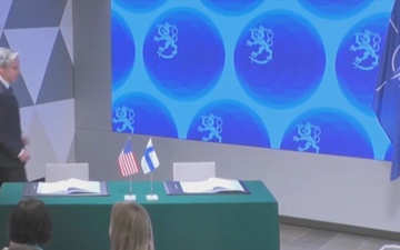 Secretary Blinken and Finnish Foreign Minister Pekka Haavisto at the Signing of the 6G Joint Statement