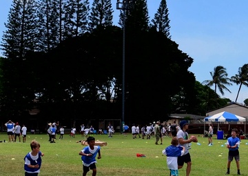 Pro Football Player Noah Fant Holds Football Camp for JBPHH Youth (titles)
