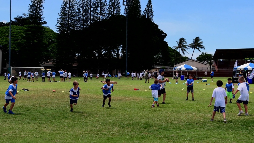 DVIDS Video Pro Football Player Noah Fant Holds Football Camp for