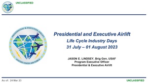 LCID 2023 – Presidential & Executive Airlift Directorate PEO Overview