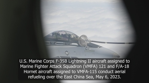 MAG-12 Squadrons Conduct Aerial Refueling Over the East China Sea