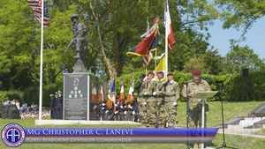 82nd Airborne Division pays tribute during Iron Mike Monument Ceremony, D-Day 79