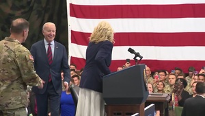 Biden, First Lady Meet With Service Members at Fort Liberty