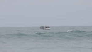 B-Roll: Marines swim to shore during amphibious qualification