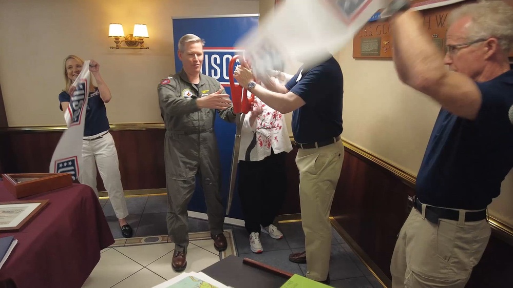 DVIDS - Video - USS George H.W. Bush Hosts USO Afloat Ribbon Cutting ...