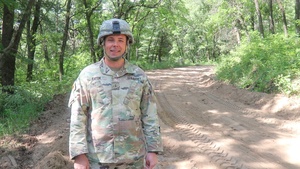 Interview with Chief Warrant Officer 2 Joshua Eaton, 411th Engineer Company, Cedar Rapids, Iowa, on supporting Fort McCoy troop projects