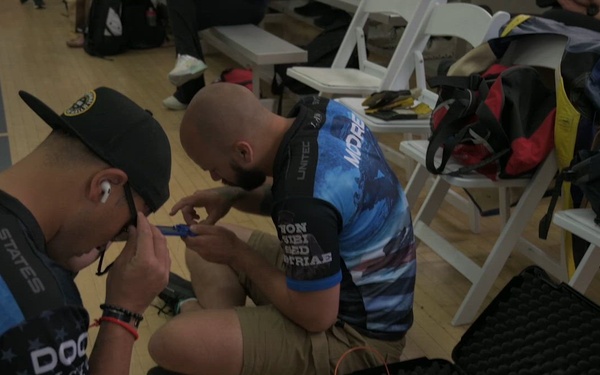 Team Navy Competes in Indoor Shooting Competition in DoD Warrior Games