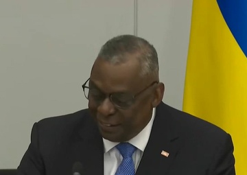 Austin Speaks at Ukraine Defense Meeting