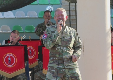 B-Roll: Utah Army National Guard plays for multi military personnel audience