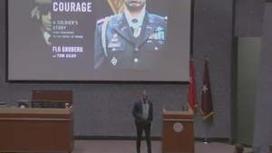 Capt. Florent Groberg addresses 1st Armored Division H2F Summit