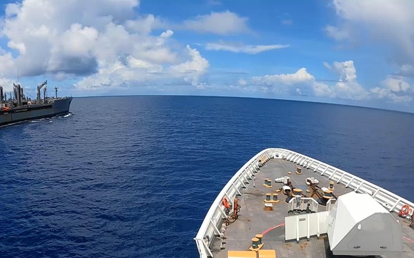 U.S. Coast Guard Cutter Stratton conducts fueling at sea exercises