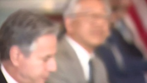 Secretary of State Antony J. Blinken meets with Maldivian Foreign Minister Abdulla Shahid at the Department of State