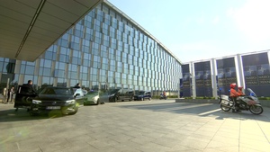 Italian Minister of Defence arrives at NATO HQ for the meeting of NATO Ministers of Defence