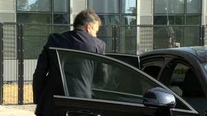 Romanian Deputy Minister of National Defence arrives at NATO HQ for the meeting of NATO Ministers of Defence