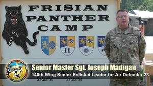Interview with Senior Master Sgt. Joseph Madigan on the Importance of Air Defender 23