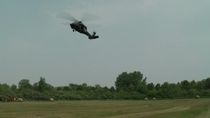 Helicopter rescue training has Iowa Army and Air Guard training together