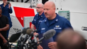 Coast Guard holds press briefing for 21-ft submersible Titan 900 miles east of Cape Cod