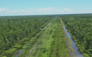 Drone footage of the West Shore Lake Ponchartrain alignment