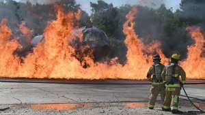 US-Dutch Firefighters cross-training at Royal Netherlands Air Force Fire and Rescue Training Center