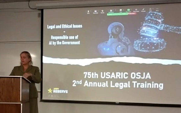 2nd Annual 75th USARIC, OSJA Legal Training - AI Startups: legal issue of interactions with government