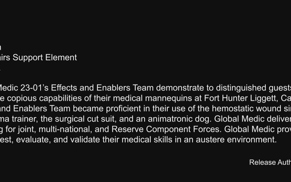 Global Medic Effects and Enablers Team