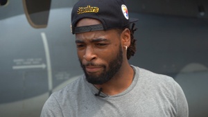 Pittsburgh Steelers running back Najee Harris visits Hurlburt Field B-Roll package 1 of 3