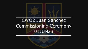CWO2 Juan Sanchez commissioning