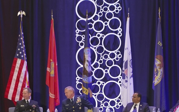 CNR talks about civilian credentialing in the Navy Reserve at Sea-Air-Space 2023 Conference. Video series 5 of 10.