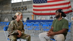 U.S. Air Force Col. Allison Black and Pittsburgh Steelers Najee Harris interview B-Roll 1 of 4